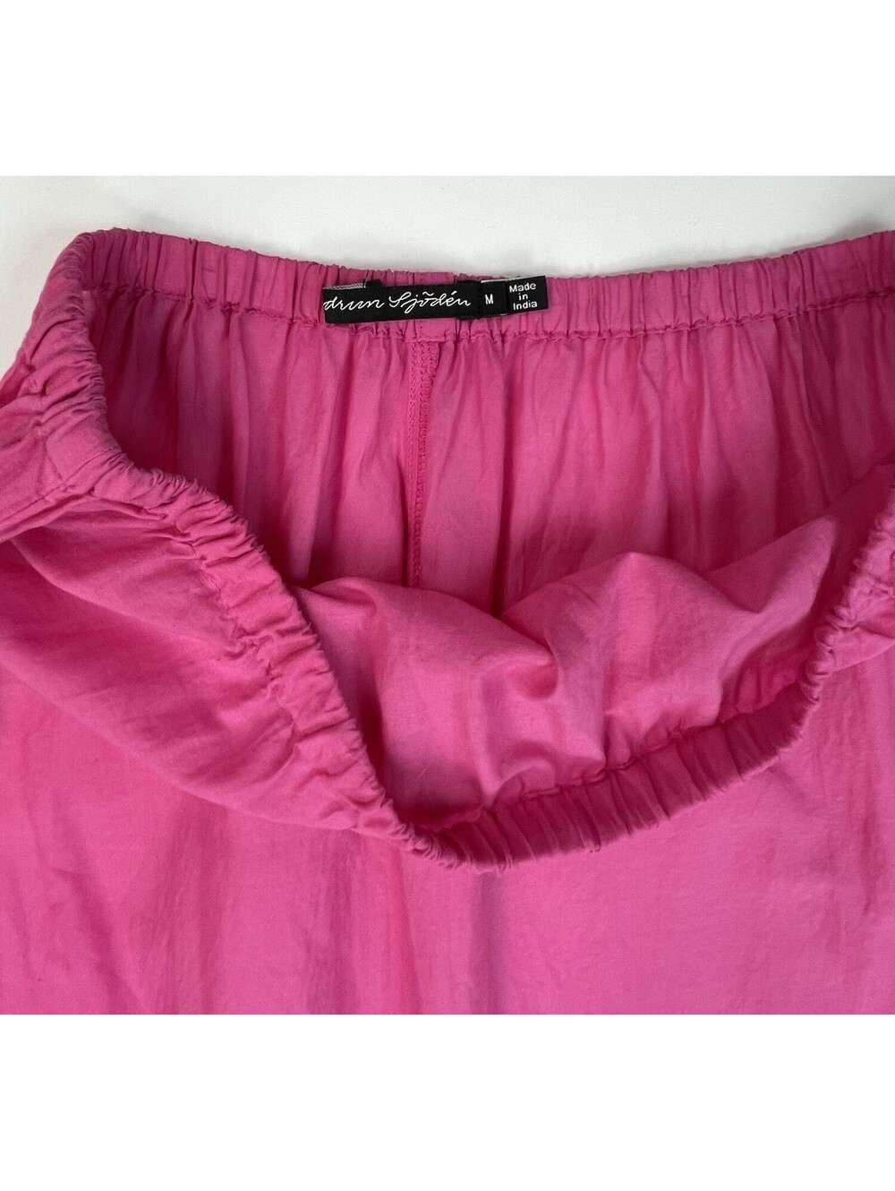 Gudrun Sjoden Pink Petticoat Sheer Organic Cotton Eyelet Maxi Skirt Slip M - Picture 4 of 8